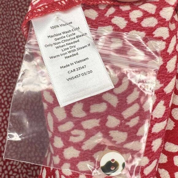 Talbots Plus Button-Front Abstract Dot Viscose Dress 2-3XL - Picture 5 of 6